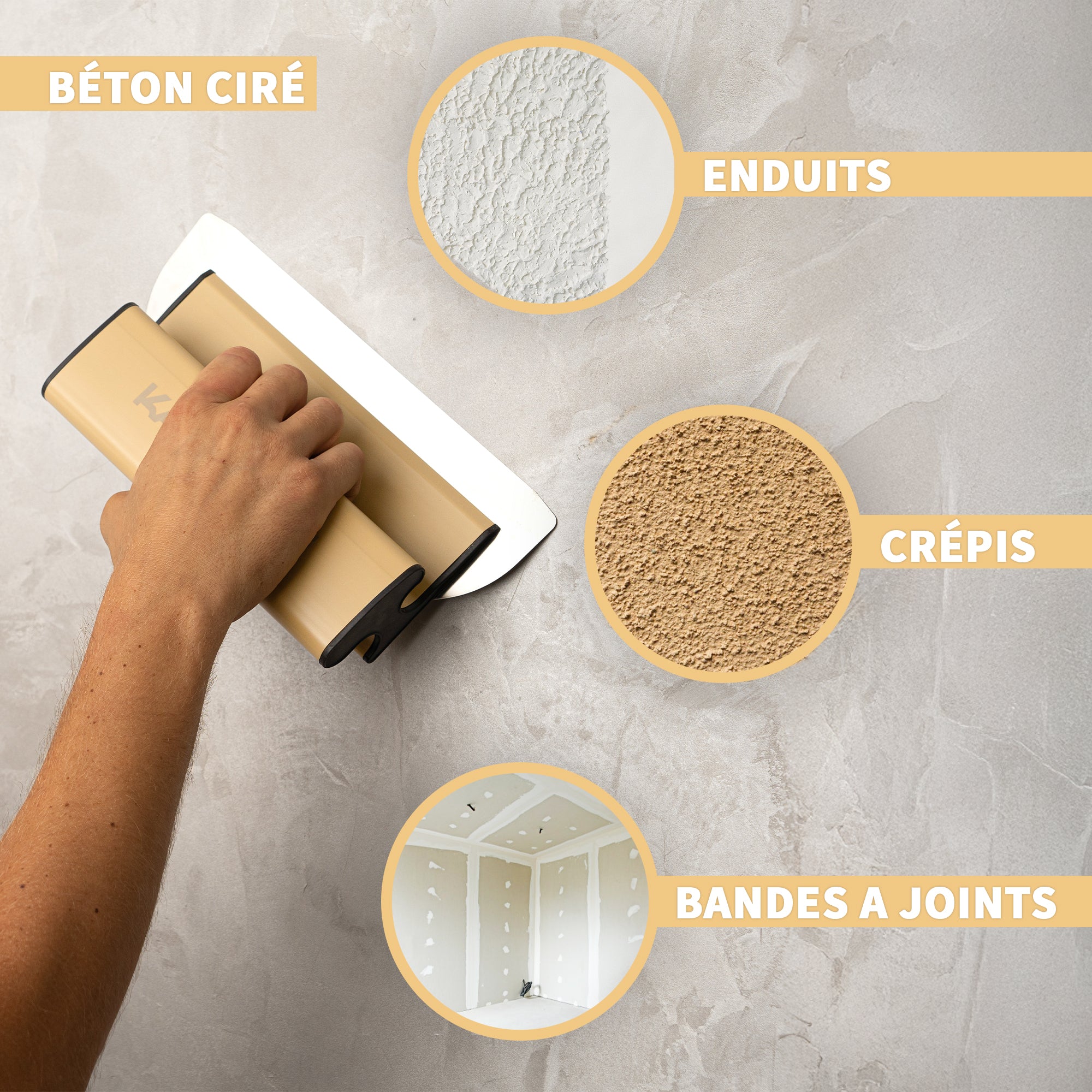 Lame à lisser et enduire Kardone