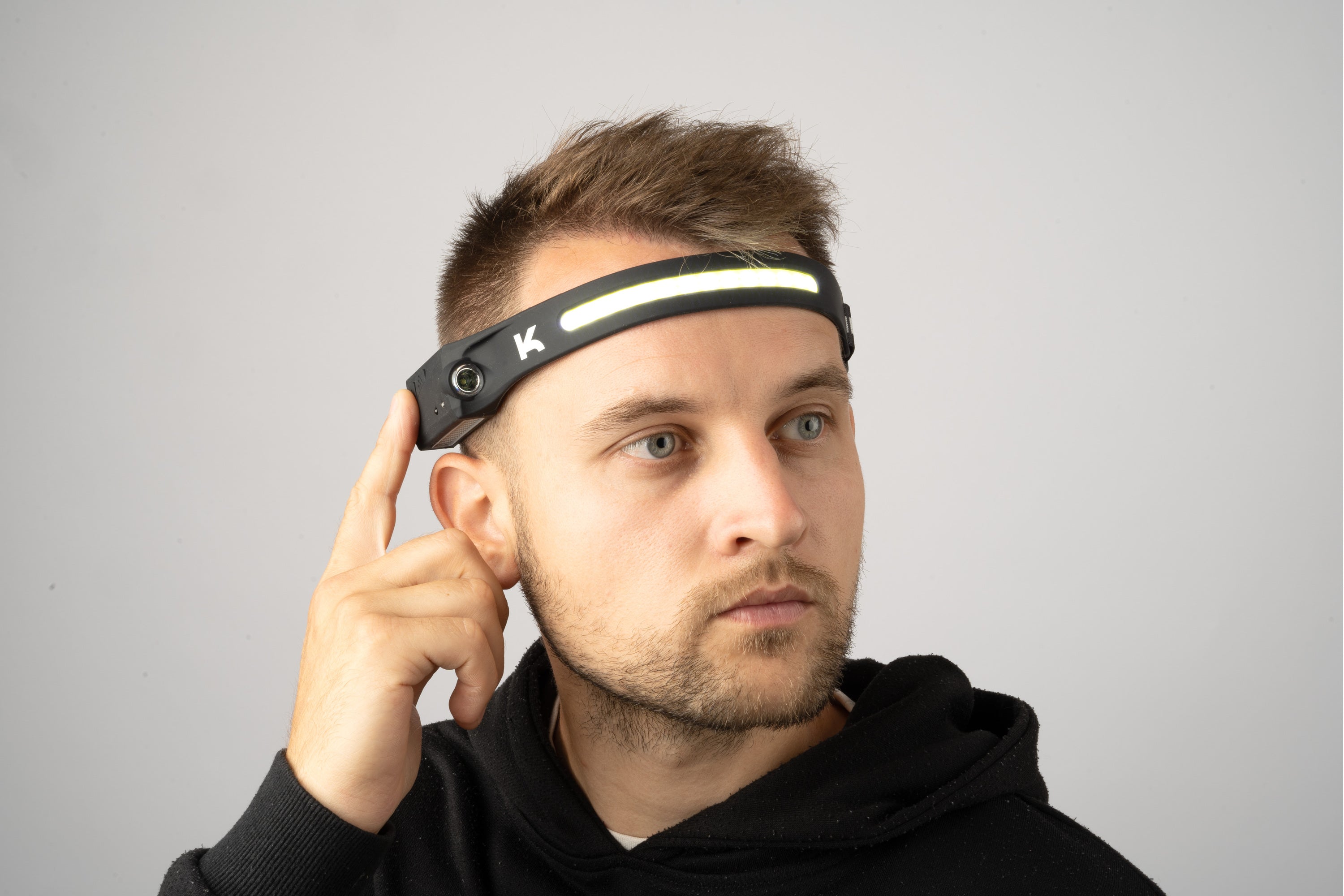 Kardone - Lampe frontale LED rechargeable USB lumière blanche ou rouge