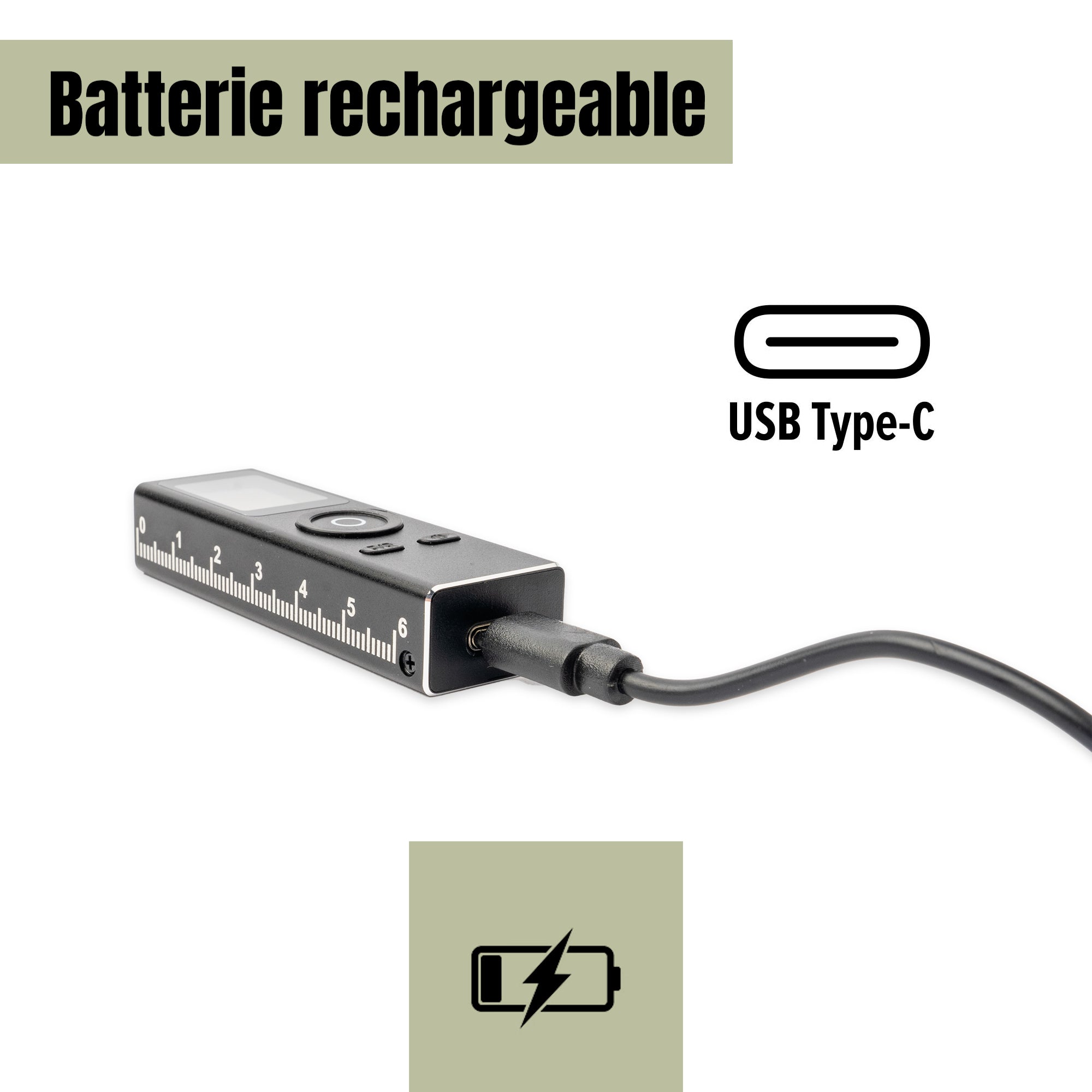 Kardone T30M - Télémètre Laser MINI avec Batterie Rechargeable USB-C