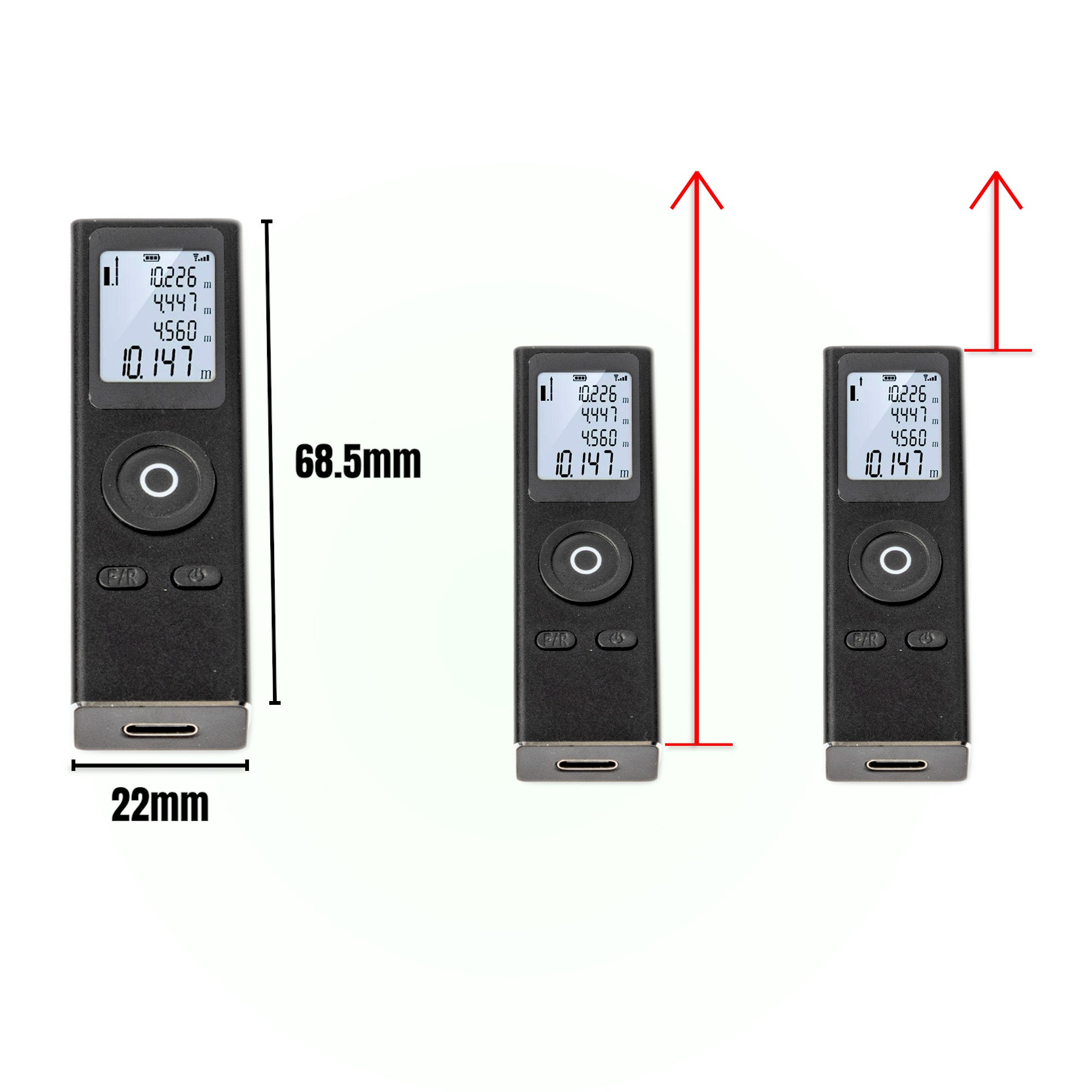 Kardone T30M - Télémètre Laser MINI avec Batterie Rechargeable USB-C