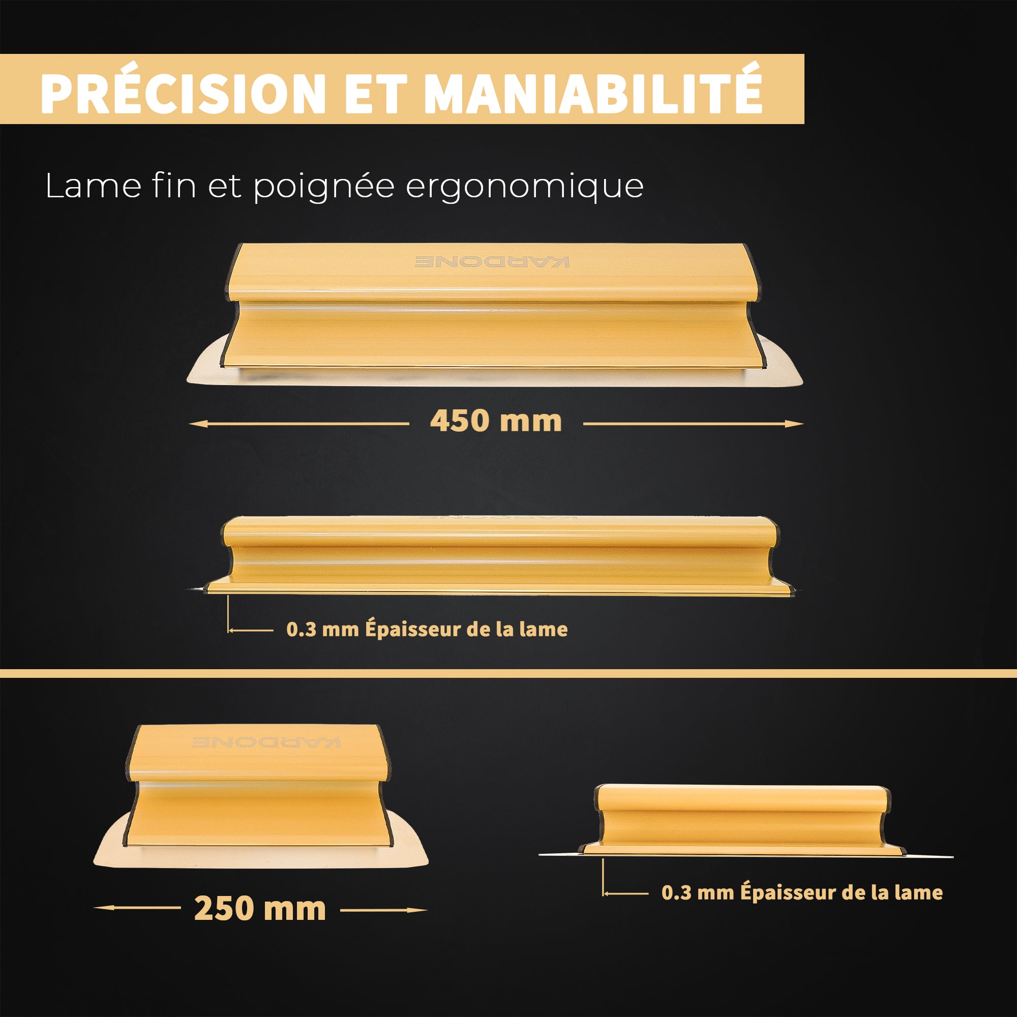 Lame à lisser et enduire Kardone